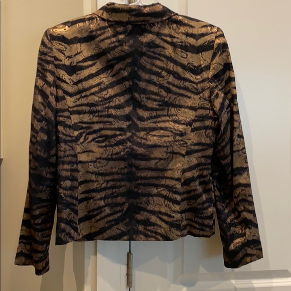 TALK OF THE WALK sz 10 Brown animal print jacket - Picture 2 of 6